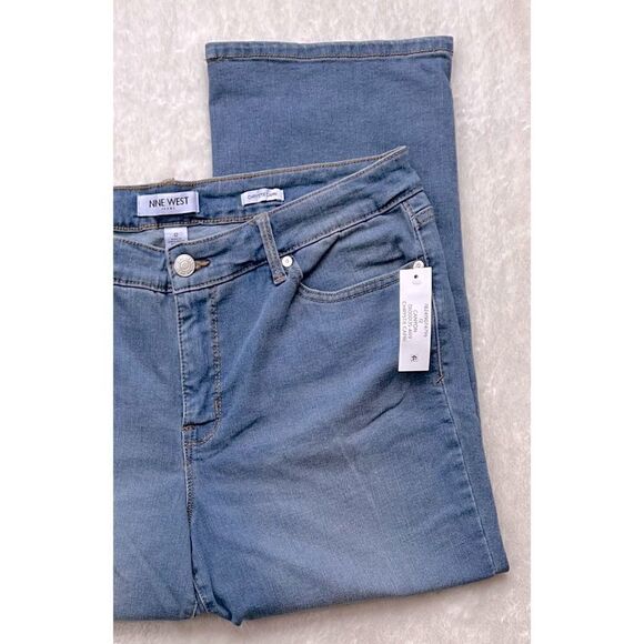 NWT NINE WEST Mid Rise Relaxed Fit Chrystie Capri Stretch Denim in Canyon, 12 - Picture 6 of 16